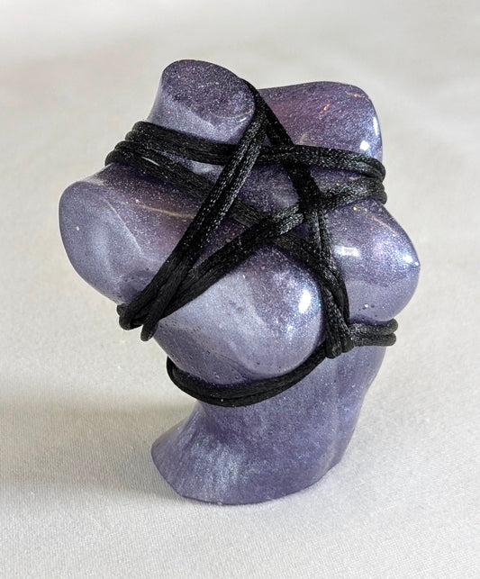 Jojo .5, Grey Purple + Black Rope w Pentagram