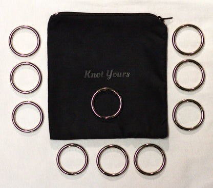 1.5" Silver Rope Rings