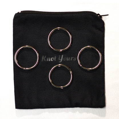 1.5" Silver Rope Rings