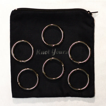 1.5" Silver Rope Rings