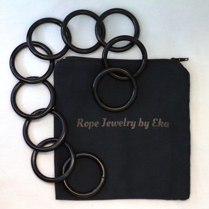 2" Black Rope Rings