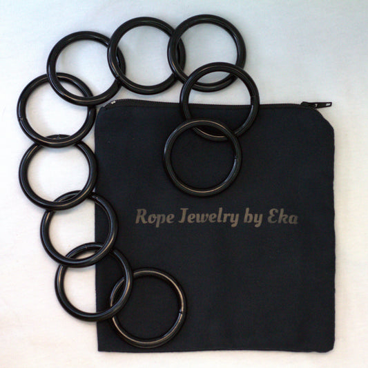 2" Black Rope Rings