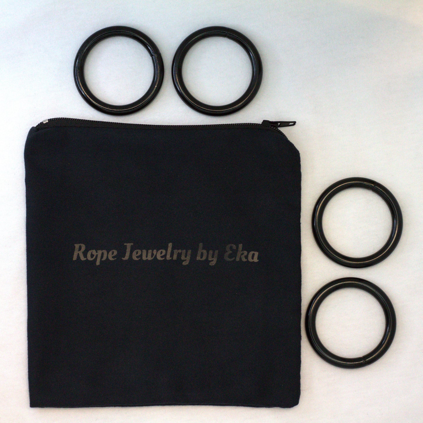 2" Black Rope Rings