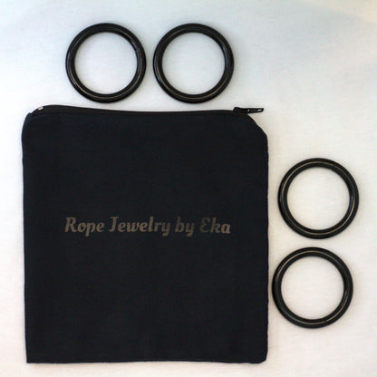 2" Black Rope Rings