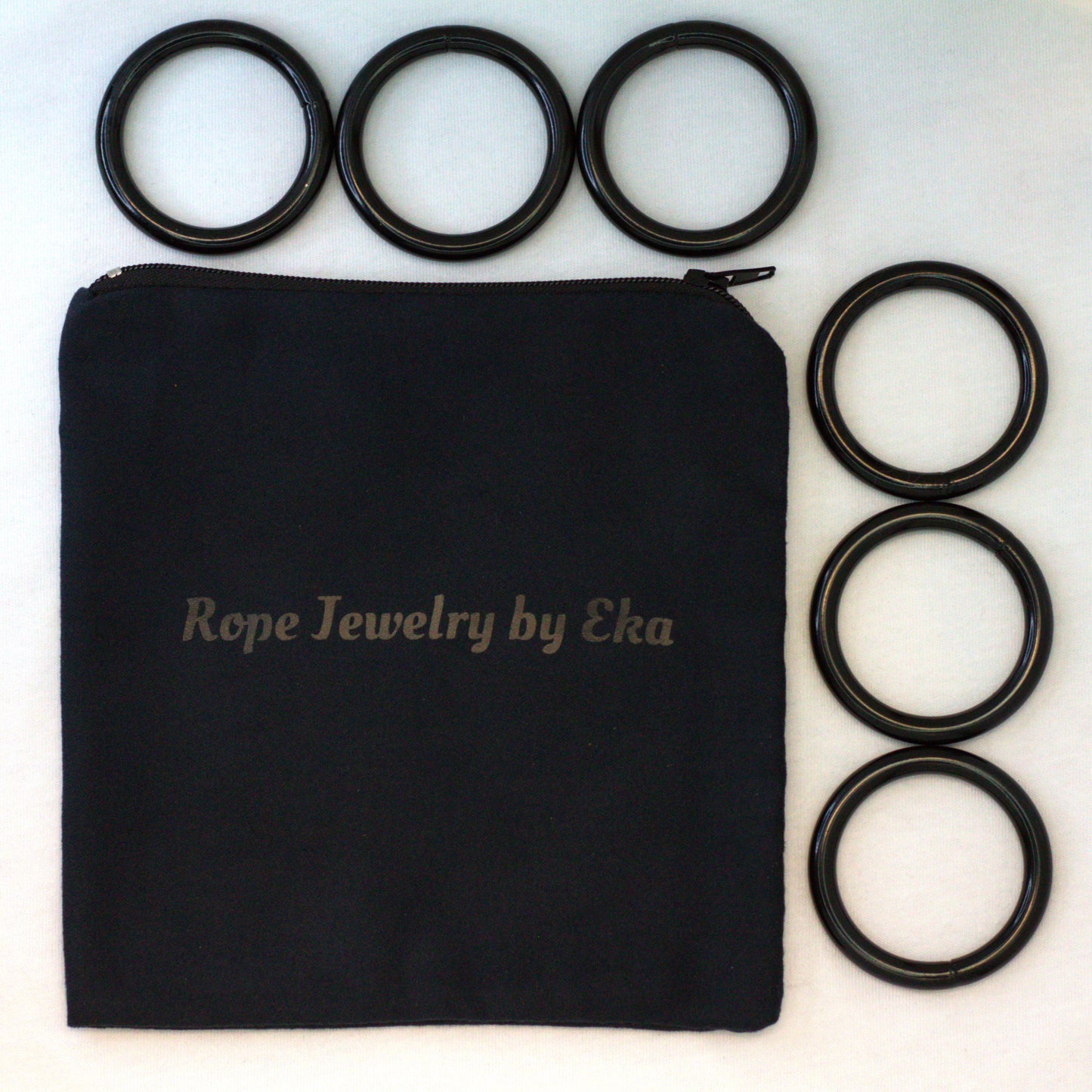 2" Black Rope Rings