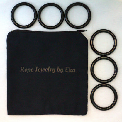 2" Black Rope Rings