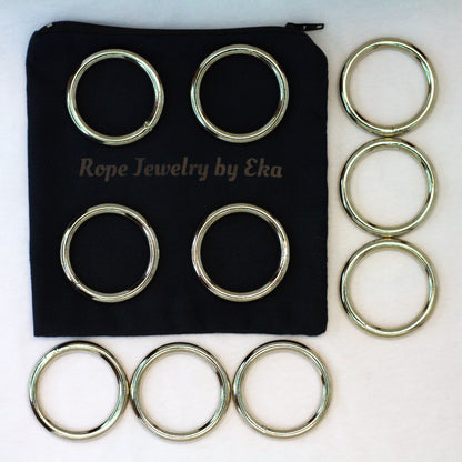 2" Silver Rope Rings