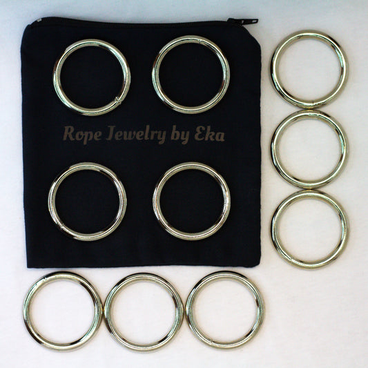 2" Silver Rope Rings