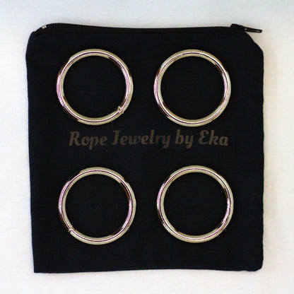 2" Silver Rope Rings