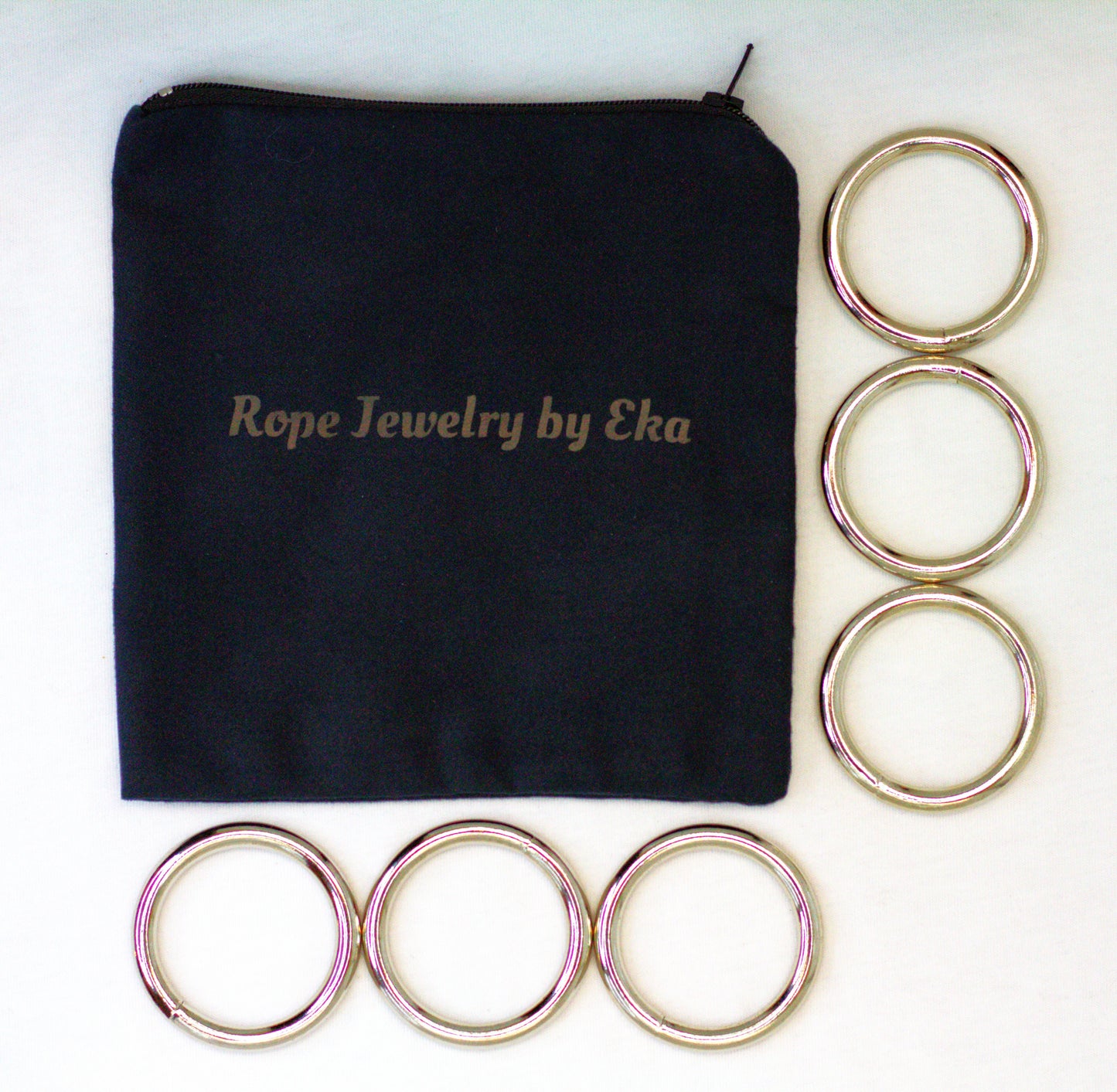 2" Silver Rope Rings