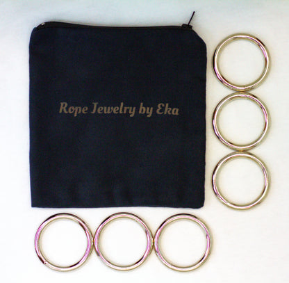 2" Silver Rope Rings
