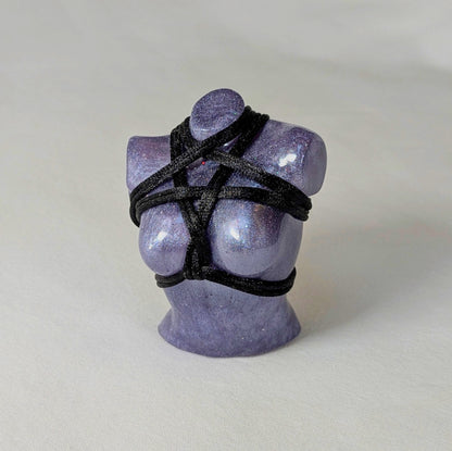 Jojo .5, Grey Purple + Black Rope w Pentagram