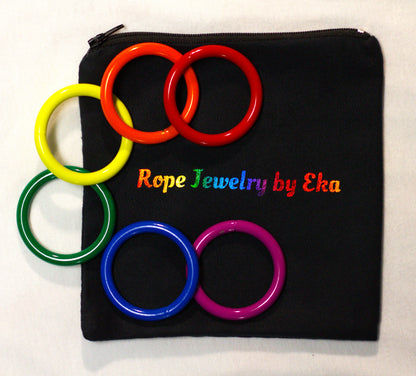 Rainbow Set of 2" Rope Rings