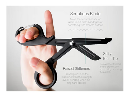 Small 5.9" Safety Shears, with and without handle clip