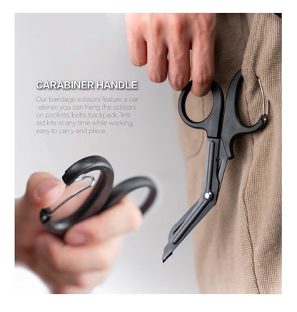 Small 5.9" Safety Shears, with and without handle clip