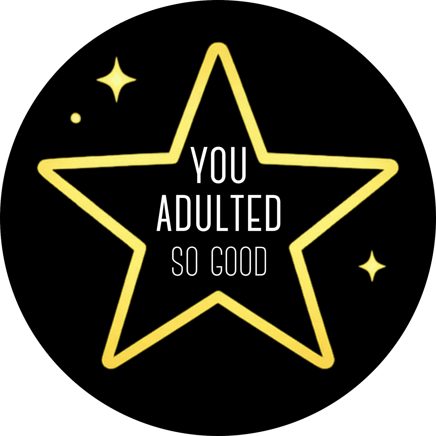 Adulting Gold Star Stickers