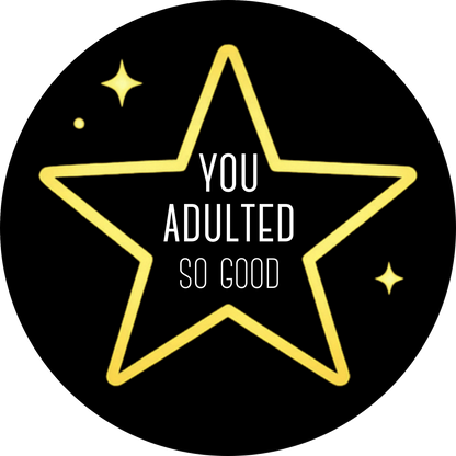 Adulting Gold Star Stickers